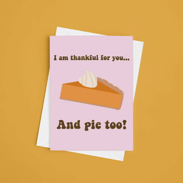 Pumpkin Pie Humorous Thanksgiving Greeting Card Pack